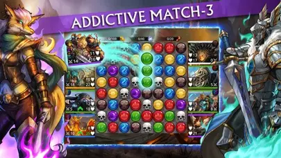 A match board with an opponent's health and abilities shown