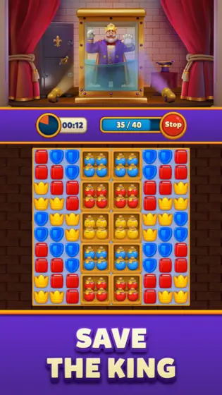 A board with several layers of obstacle over the goal tiles