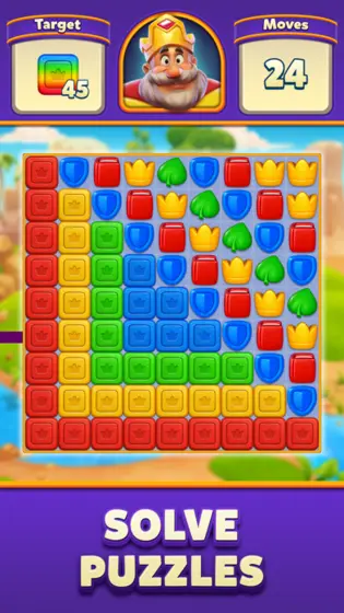 A blocker interrupting the fall of tiles in a column